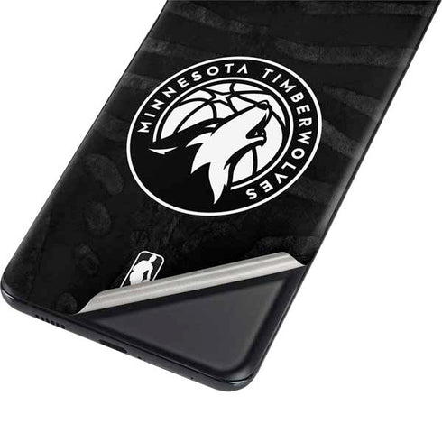 NBA Minnesota Timberwolves Black Animal Print Galaxy S21 Ultra 5G Skin